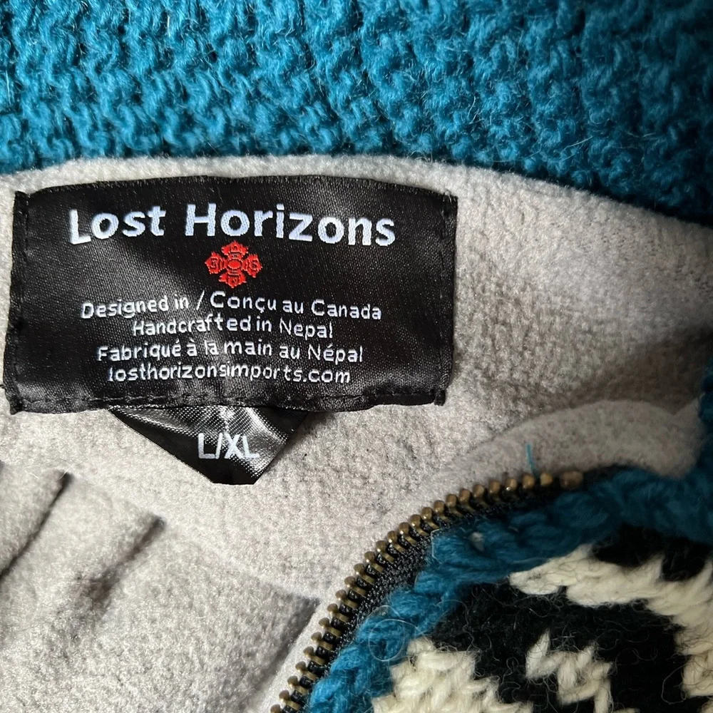 SUNDANCE Nordic wool zip up cardigan